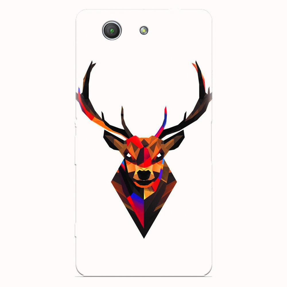 Husa silicon pentru Sony Xperia Z3 mini, Geometric Tibetan Antelope