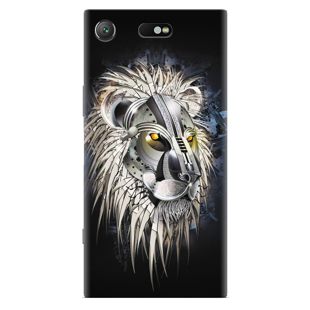 Husa silicon pentru Sony Xperia XZ Compact, Abstract Lion 001