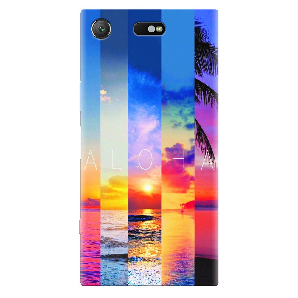 Husa silicon pentru Sony Xperia XZ Compact, Aloha Summer Stripes