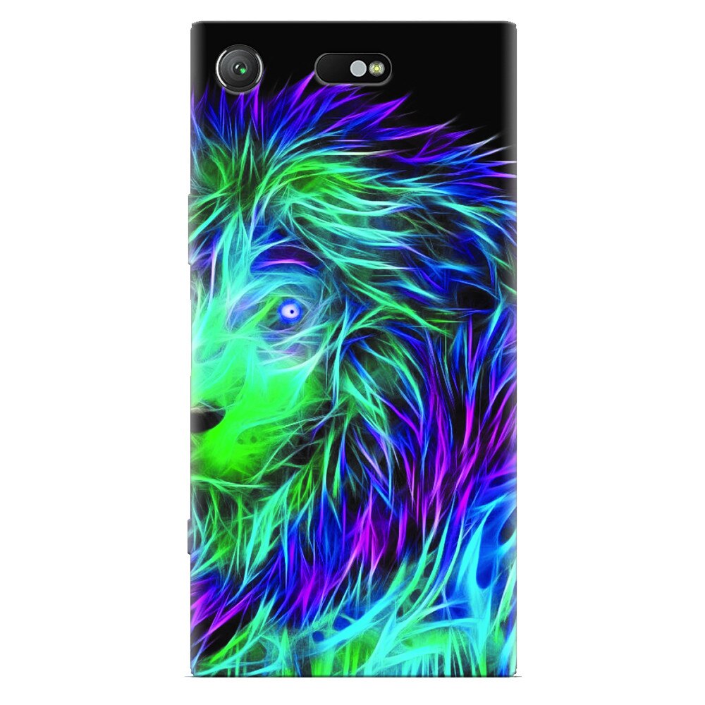 Husa silicon pentru Sony Xperia XZ Compact, Abstract Lion 002