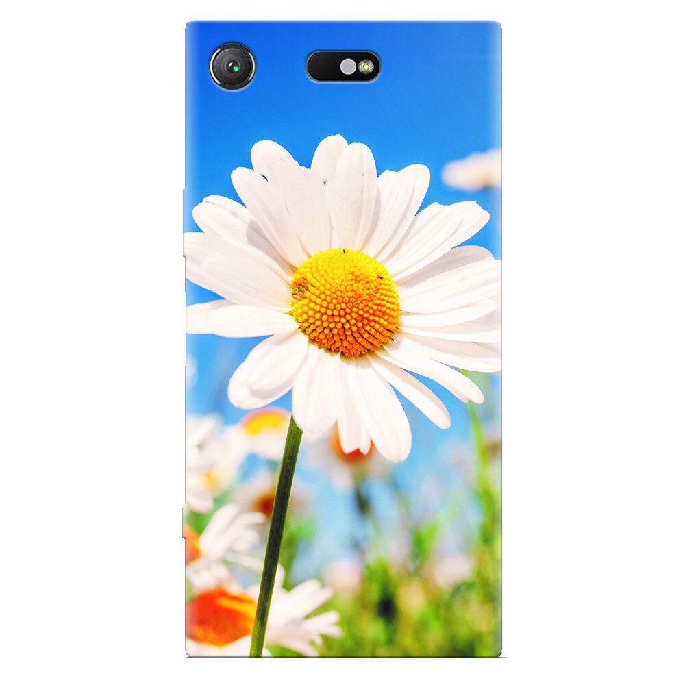 Husa silicon pentru Sony Xperia XZ Compact, Daisies Field Flowers