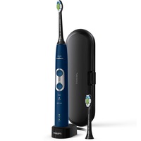 Periuta electrica sonica electrica Philips Sonicare ProtectiveClean 6100 HX6871/47, 62000 miscari/minut, 3 moduri de curatare, 3 intensitati, senzor presiune, functie BrushSync, 2 capete de periere, toc de transport, Albastru marin