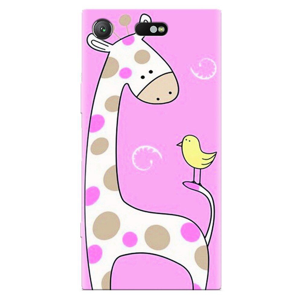Husa silicon pentru Sony Xperia XZ Compact, Cute Giraffe