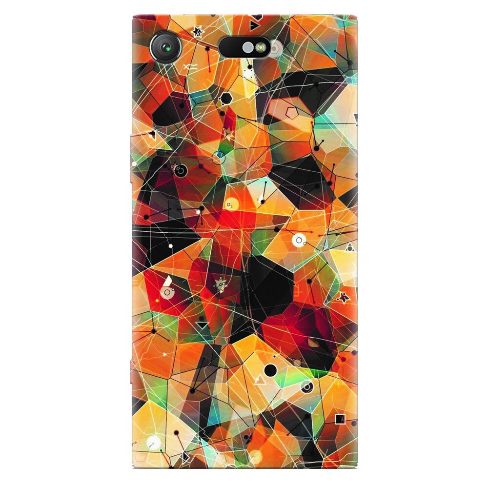 Husa silicon pentru Sony Xperia XZ Compact, Abstract Triangles Connected Lines