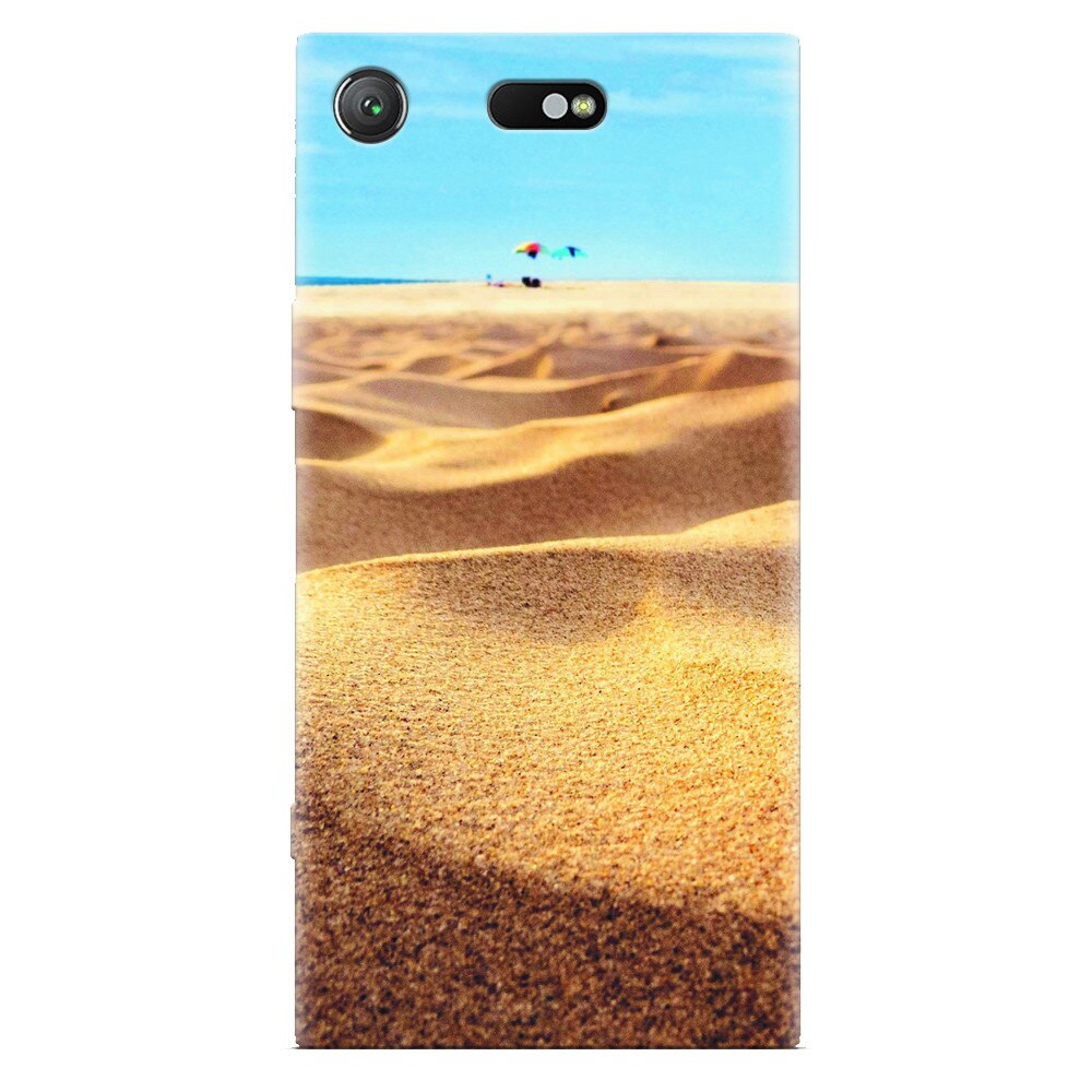 Husa silicon pentru Sony Xperia XZ Compact, Beach Sand Closeup Holiday