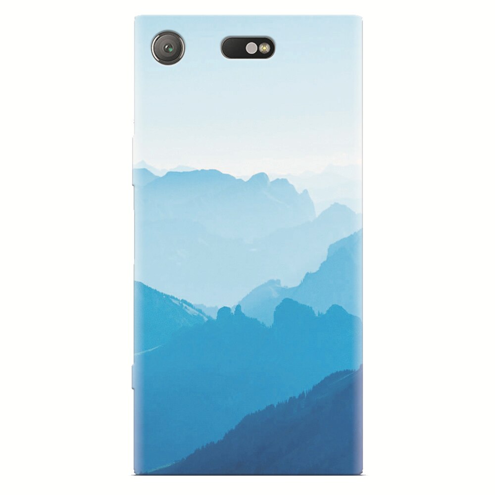 Husa silicon pentru Sony Xperia XZ Compact, Blue Mountain Crests