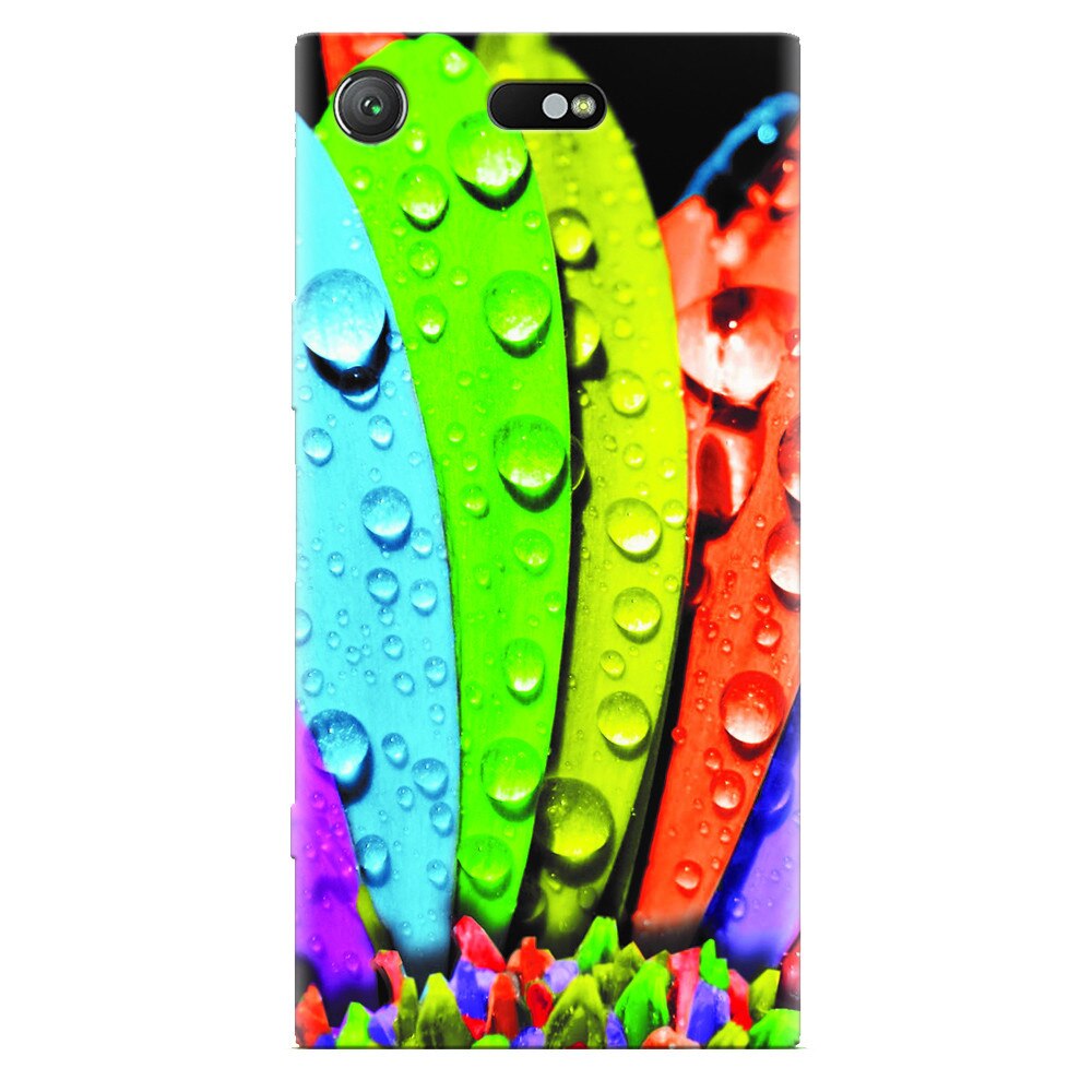 Husa silicon pentru Sony Xperia XZ Compact, Colorful Daisy Petals