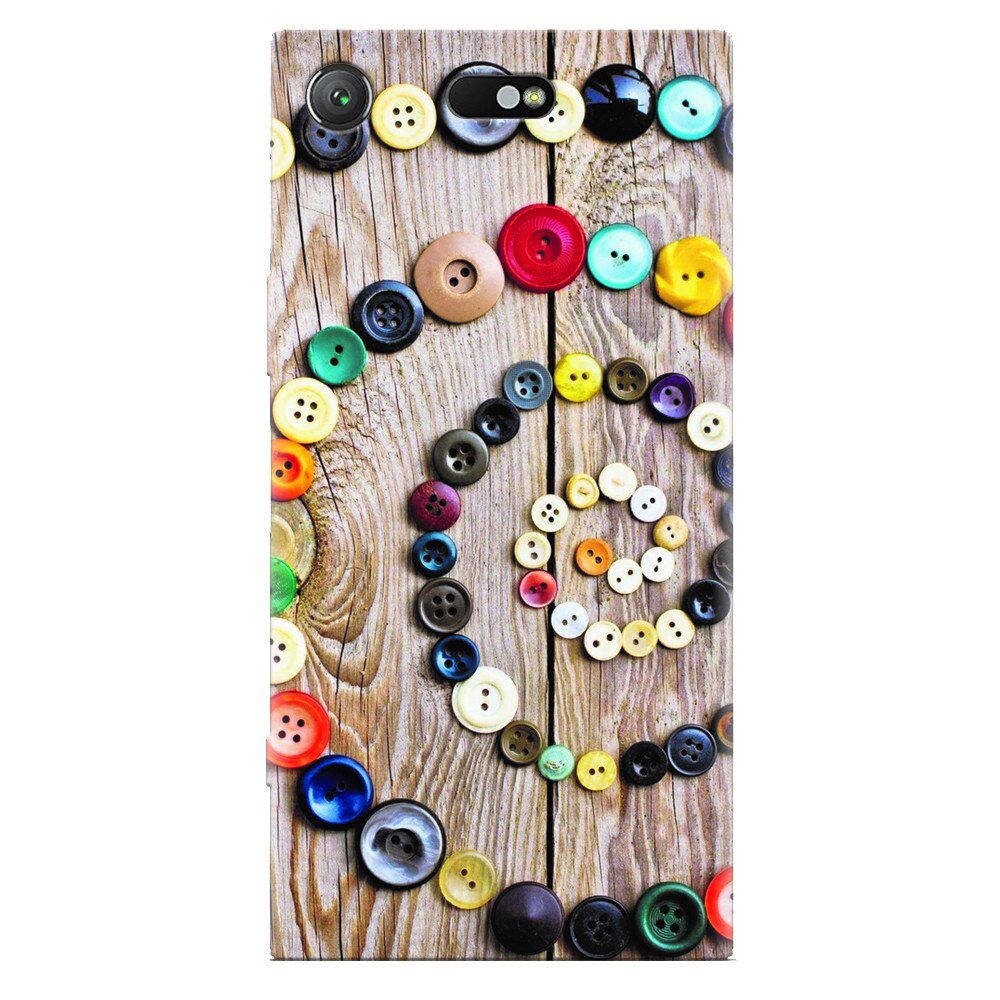 Husa silicon pentru Sony Xperia XZ Compact, Colorful Buttons Spiral Wood Deck