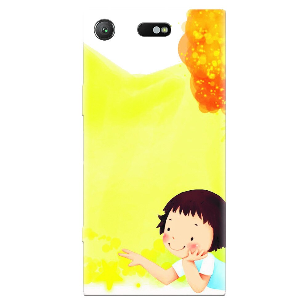 Husa silicon pentru Sony Xperia XZ Compact, Child Autumn Paint Hd