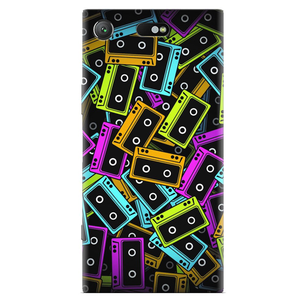 Husa silicon pentru Sony Xperia XZ Compact, Audio Cassette Color Vector