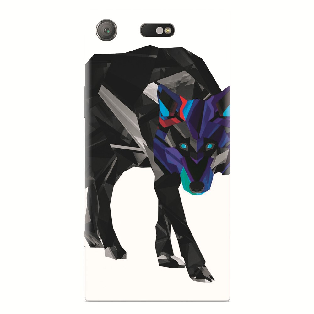 Husa silicon pentru Sony Xperia XZ Compact, Abstract Wolf