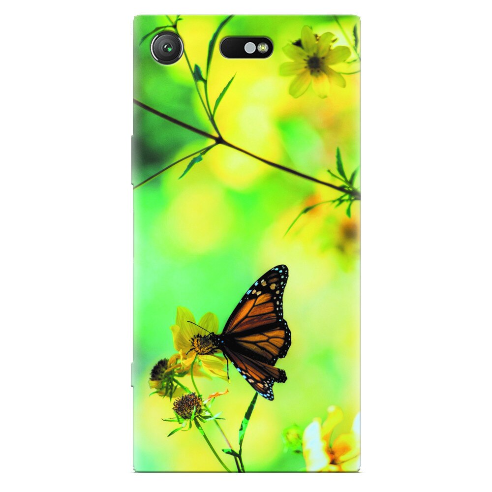Husa silicon pentru Sony Xperia XZ Compact, Butterfly