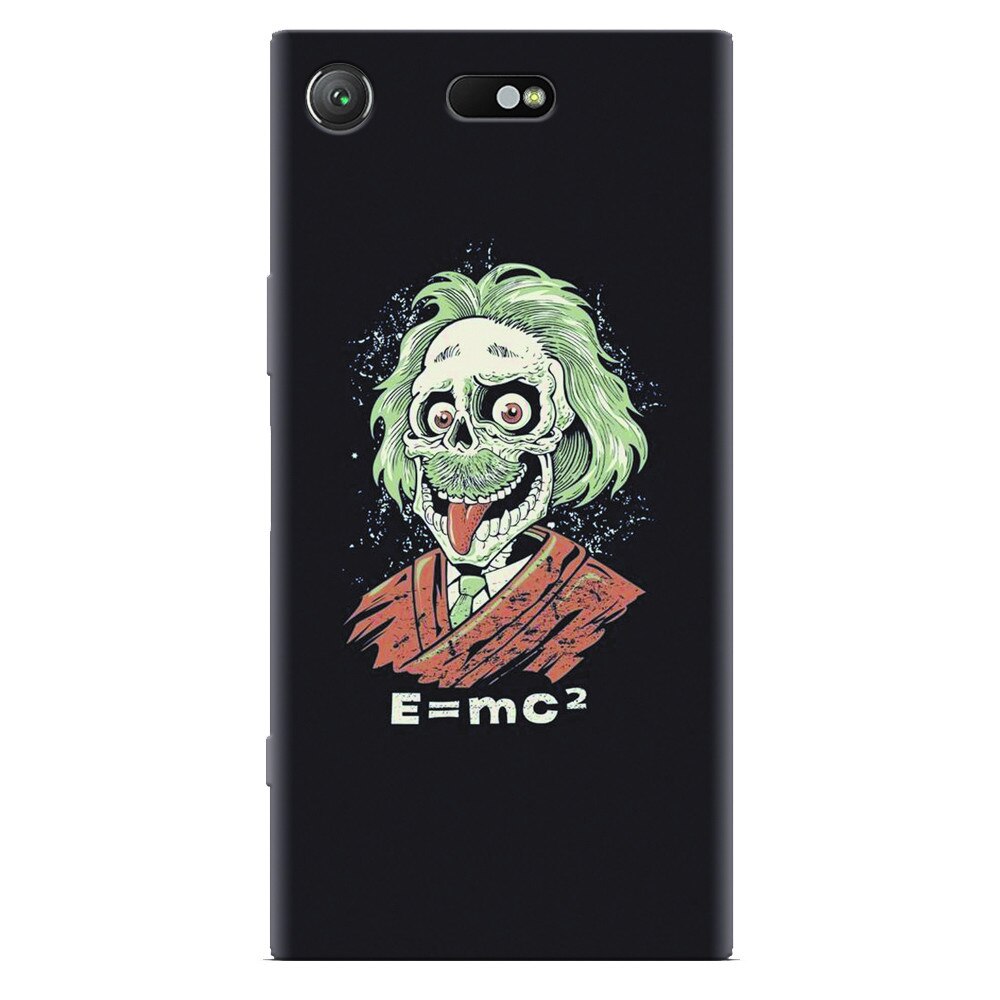 Husa silicon pentru Sony Xperia XZ Compact, Albert Einstein Caricature