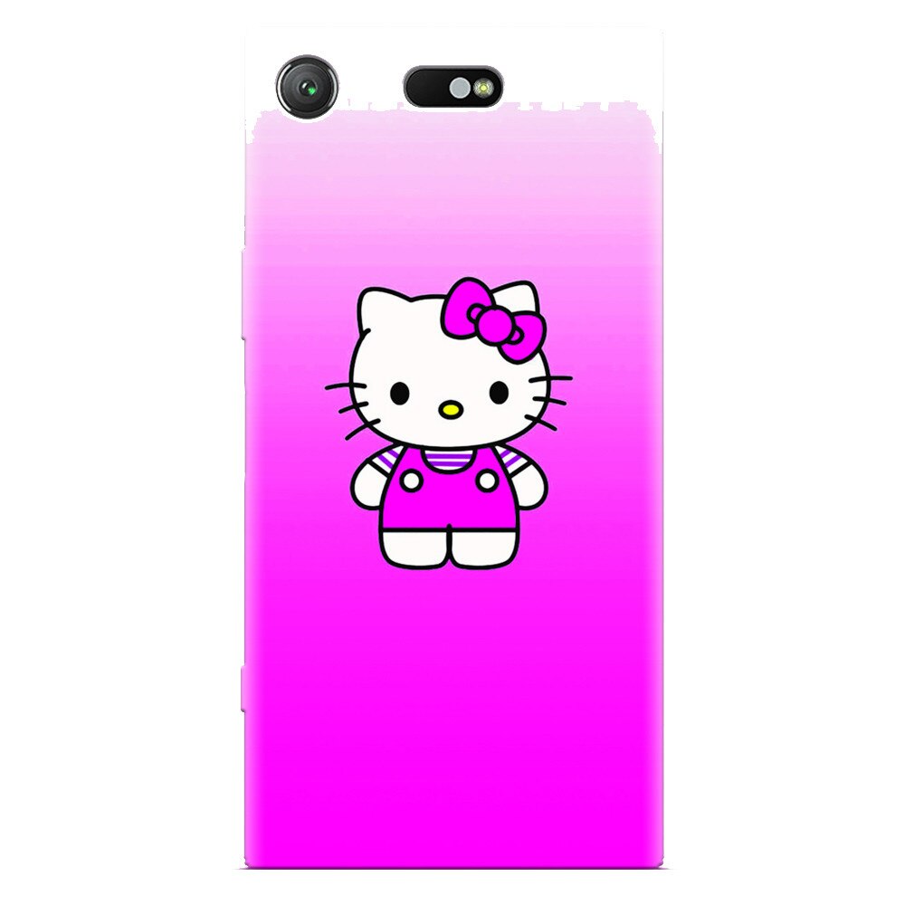 Husa silicon pentru Sony Xperia XZ Compact, Cute Pink Catty