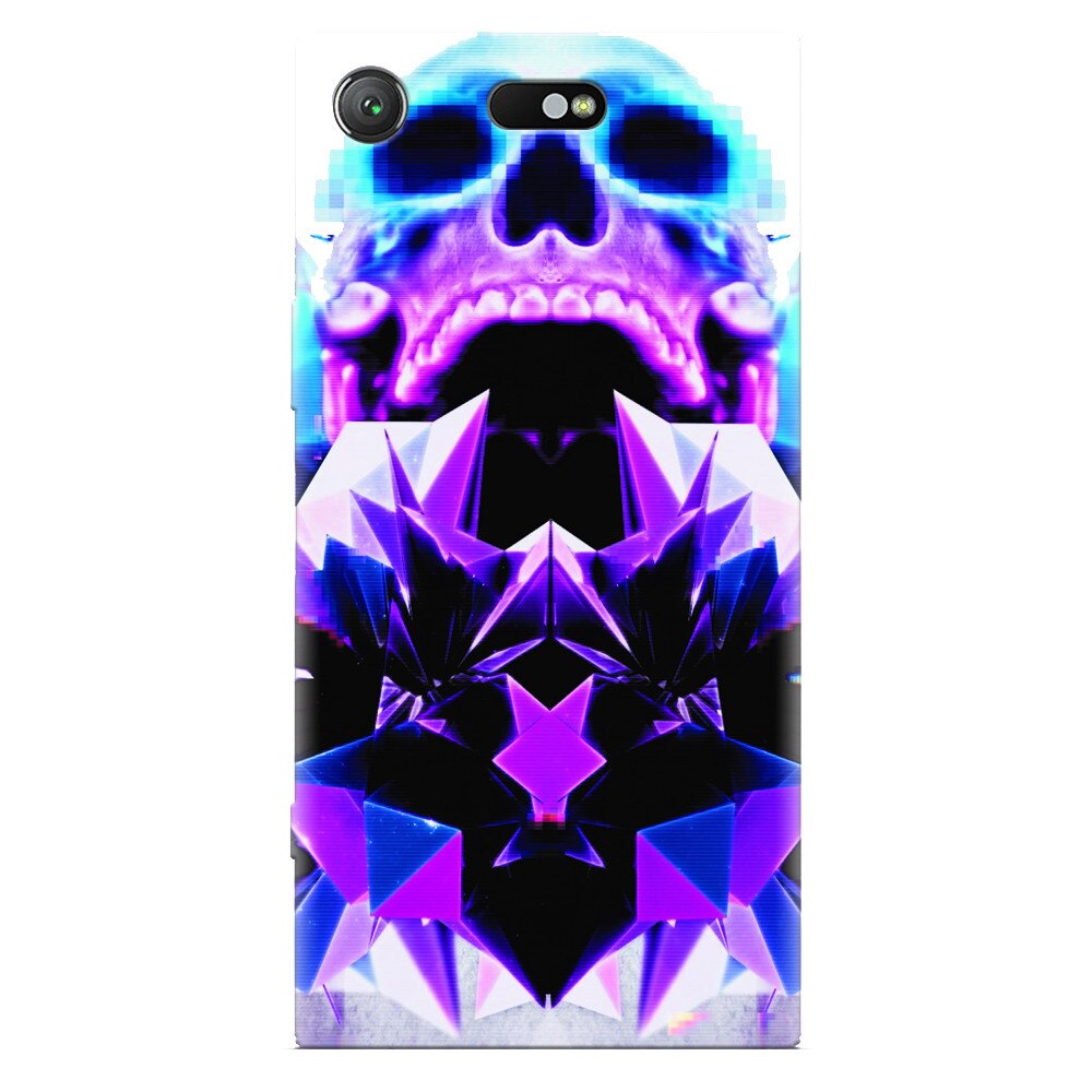 Husa silicon pentru Sony Xperia XZ Compact, Abstract Framed Skull