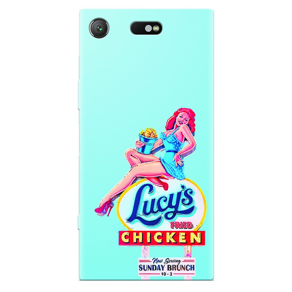 Husa silicon pentru Sony Xperia XZ Compact, American Vintage Restaurant Sign