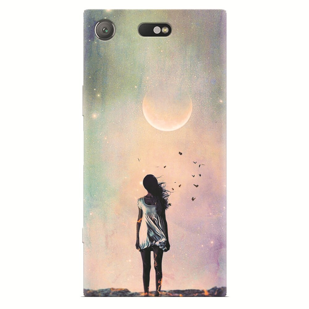 Husa silicon pentru Sony Xperia XZ Compact, Alone Woman Cgi Hd K