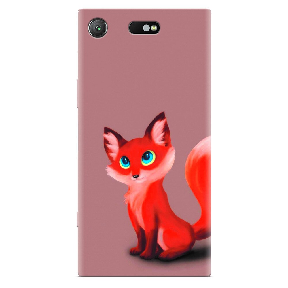 Husa silicon pentru Sony Xperia XZ Compact, Fox Cartoon Animal And