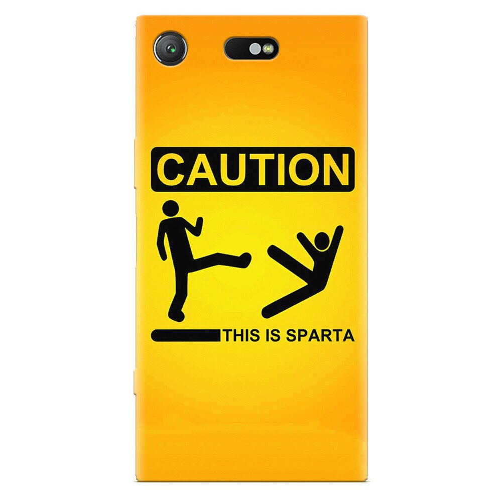 Husa silicon pentru Sony Xperia XZ Compact, This Is Sparta Funny Illustration