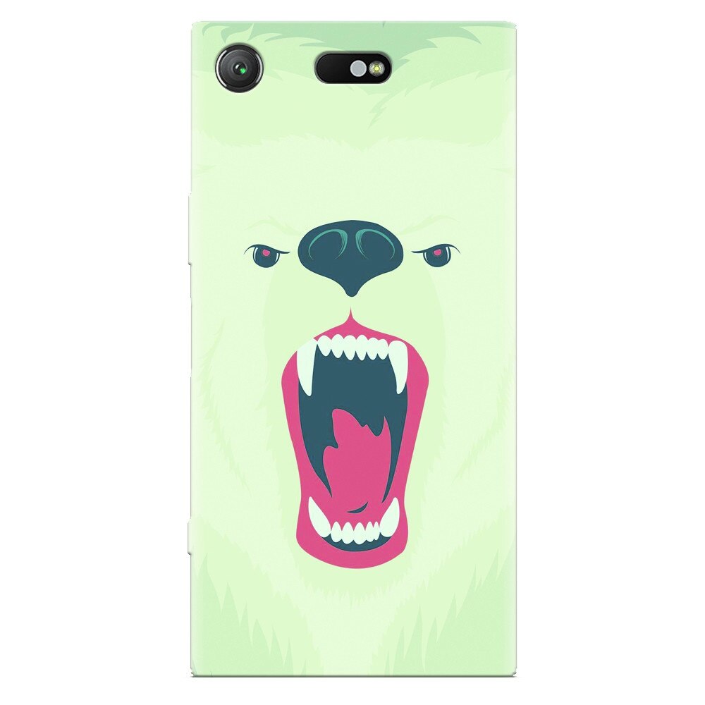 Husa silicon pentru Sony Xperia XZ Compact, Fierce Polar Bear Winter