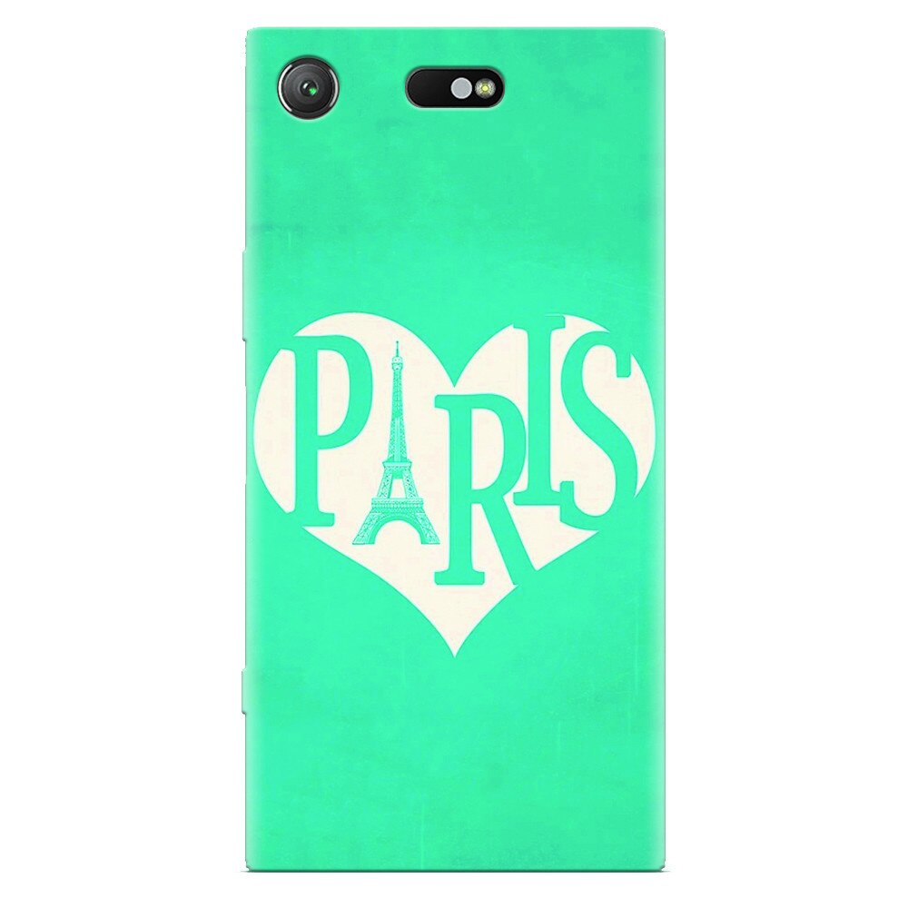 Husa silicon pentru Sony Xperia XZ Compact, I Love Paris