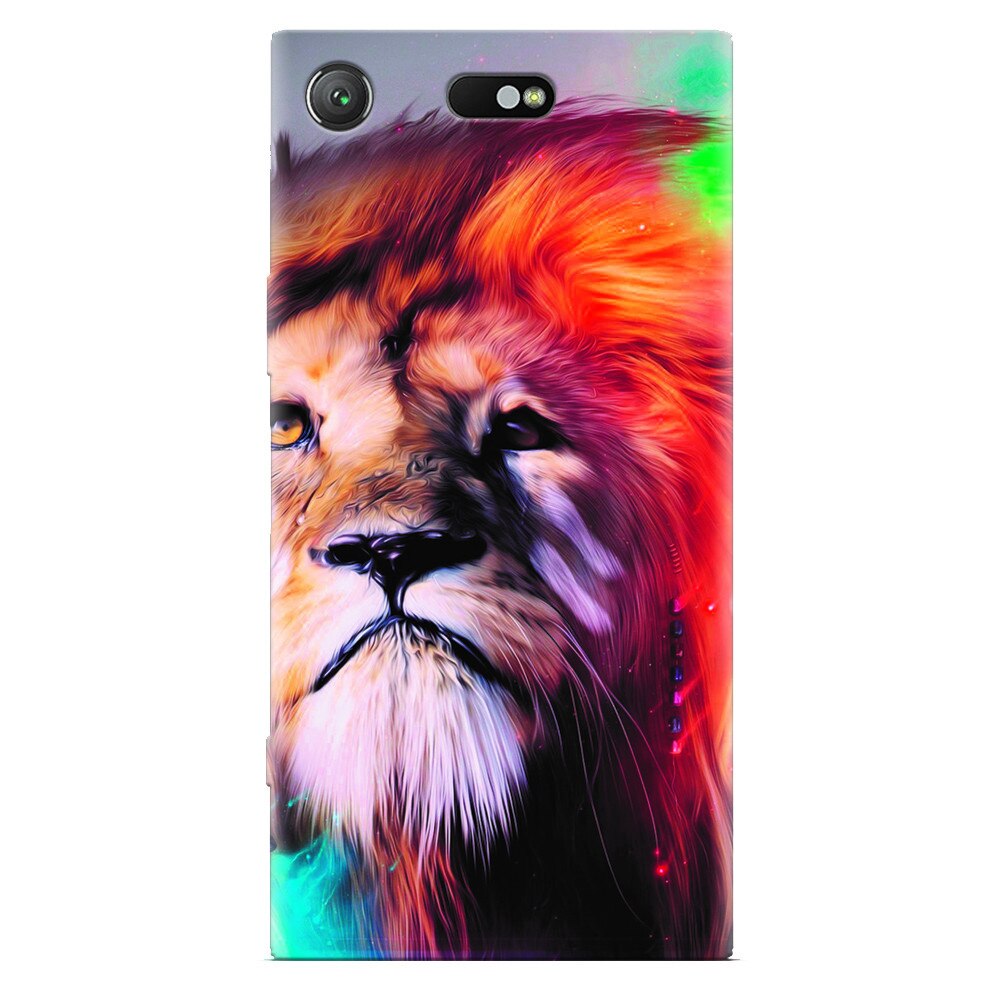 Husa silicon pentru Sony Xperia XZ Compact, Awesome Art Of Lion