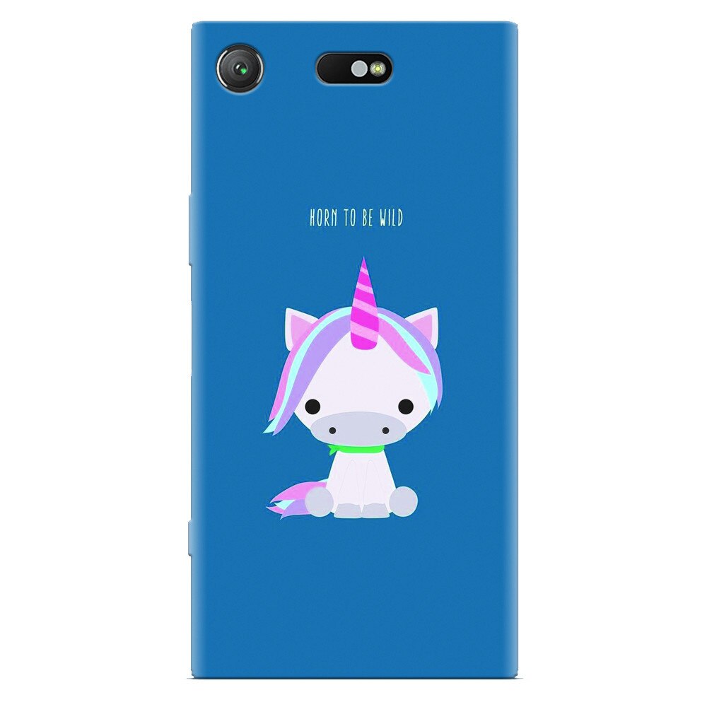 Husa silicon pentru Sony Xperia XZ Compact, Horn To Be Wild Cute Unicorn