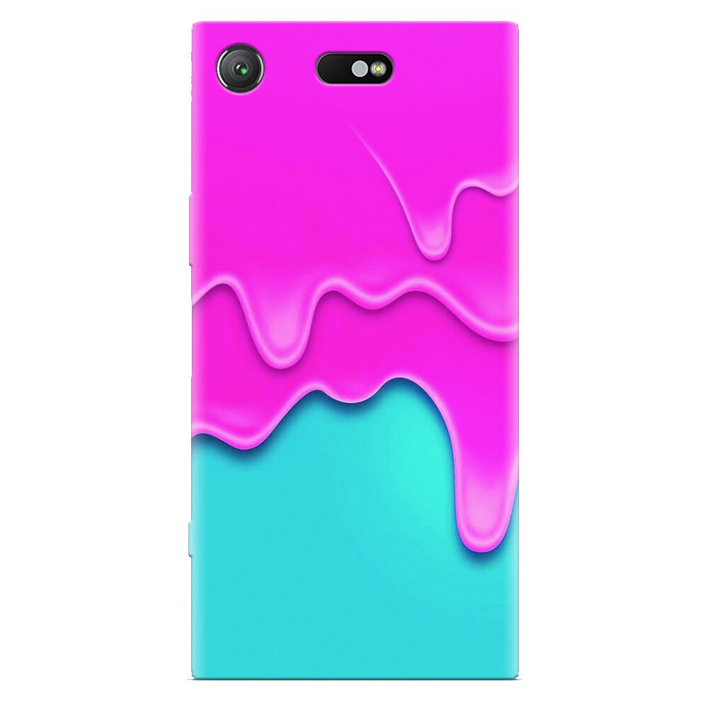 Husa silicon pentru Sony Xperia XZ Compact, Pink Liquid Dripping