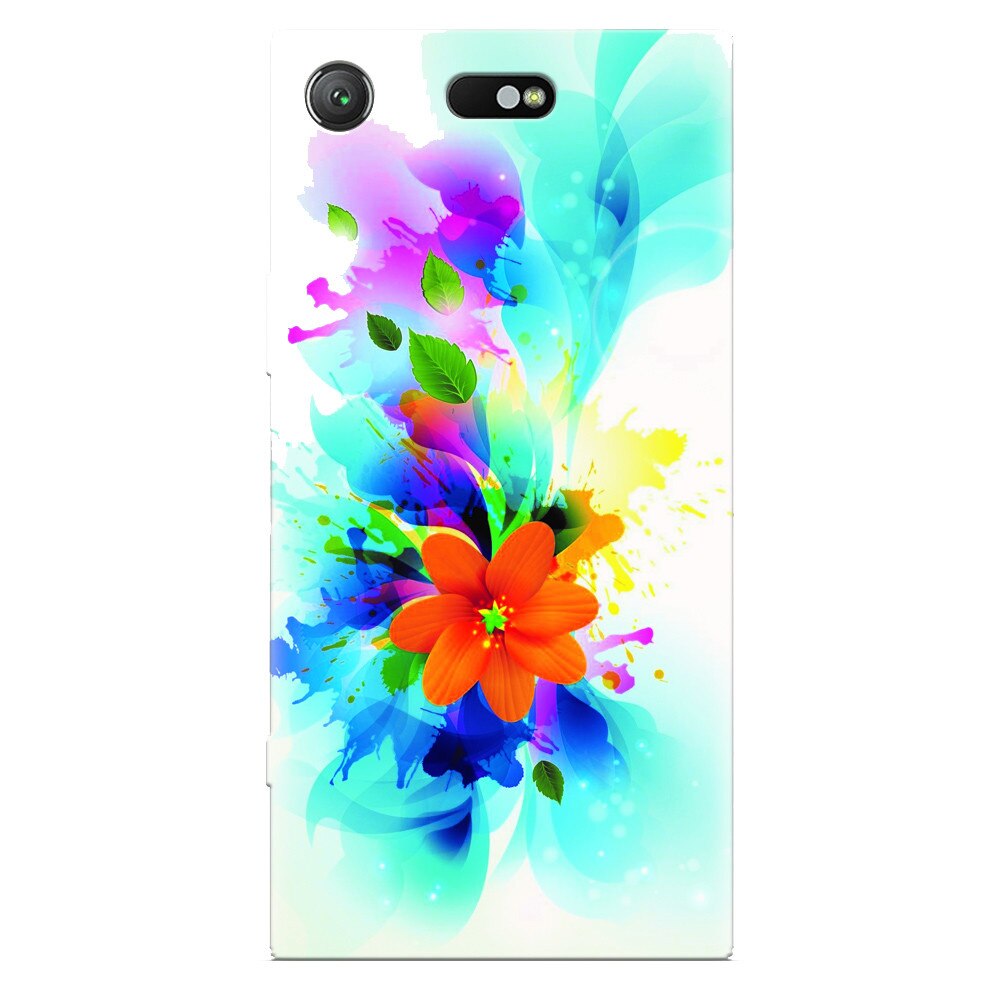 Husa silicon pentru Sony Xperia XZ Compact, Flower 011