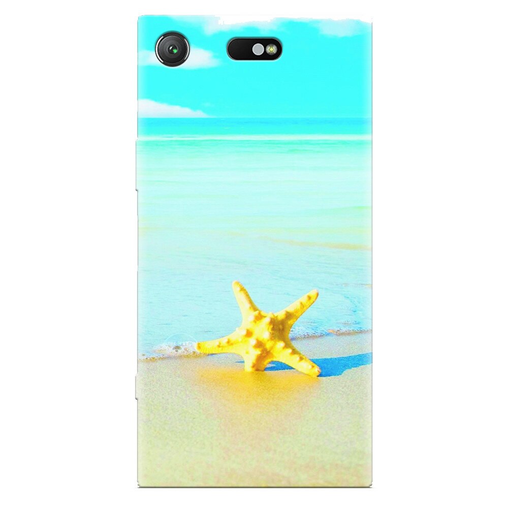 Husa silicon pentru Sony Xperia XZ Compact, Starfish Beach