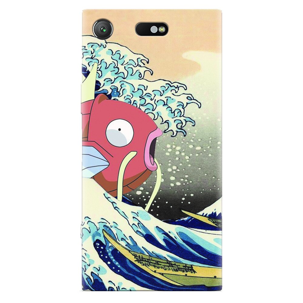 Husa silicon pentru Sony Xperia XZ Compact, Great Wave Fish