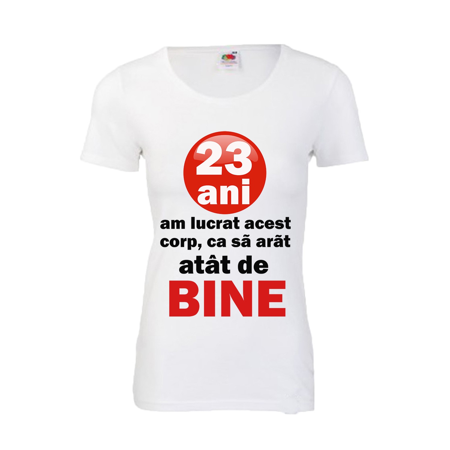 Tricou personalizat Fruit of the loom dama 23 ani XL