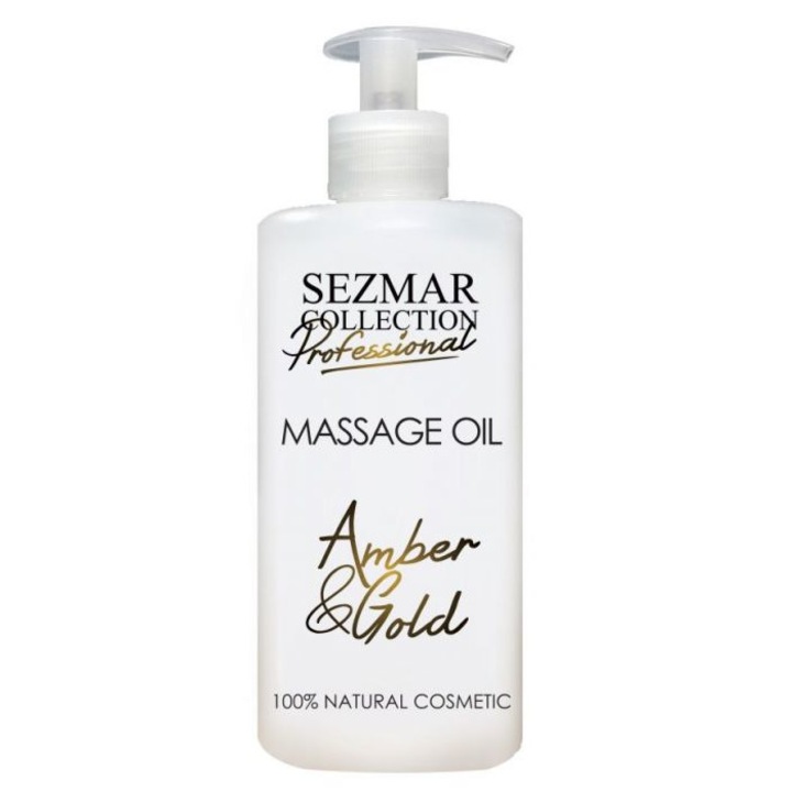 Масажно масло за тяло Sezmar Collection Злато и Кехлибар, 500ml
