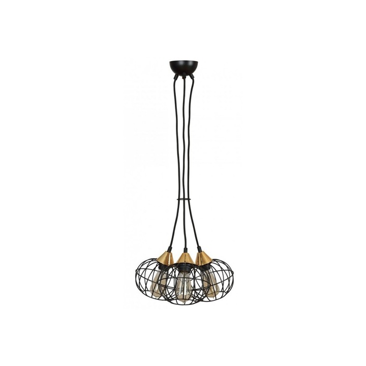 Полилей Emibig Latarnia, 3X60W, Черен