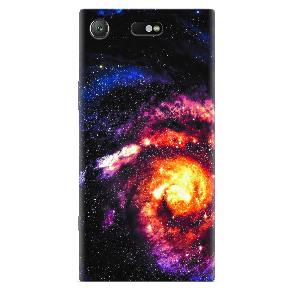 Husa silicon pentru Sony Xperia XZ Compact, Spiral Galaxy Illustration
