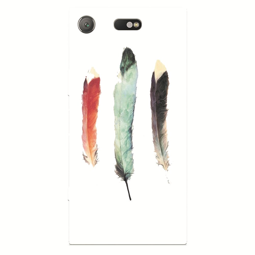 Husa silicon pentru Sony Xperia XZ Compact, Three Feathers