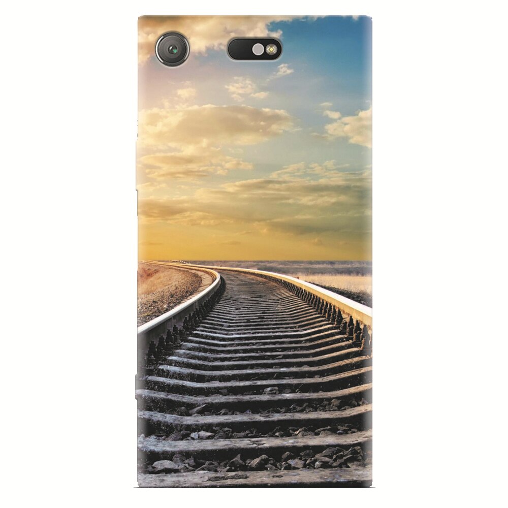 Husa silicon pentru Sony Xperia XZ Compact, Railroad Horizon