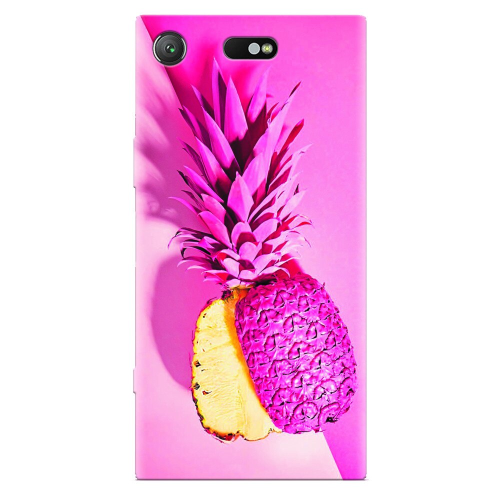 Husa silicon pentru Sony Xperia XZ Compact, Pink Pineapple