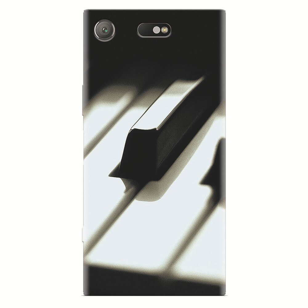 Husa silicon pentru Sony Xperia XZ Compact, Piano Key Close Up Macro