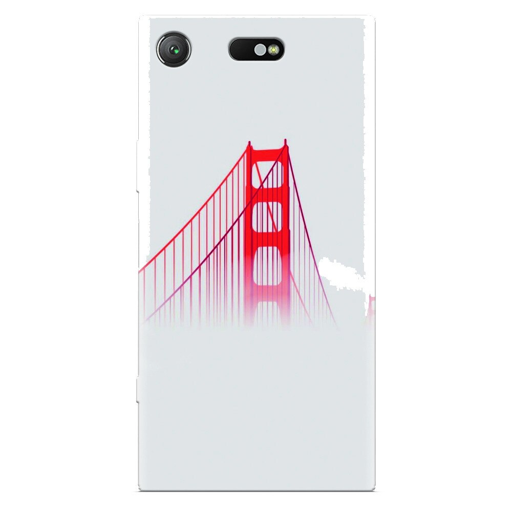 Husa silicon pentru Sony Xperia XZ Compact, Red Bridge In Clouds