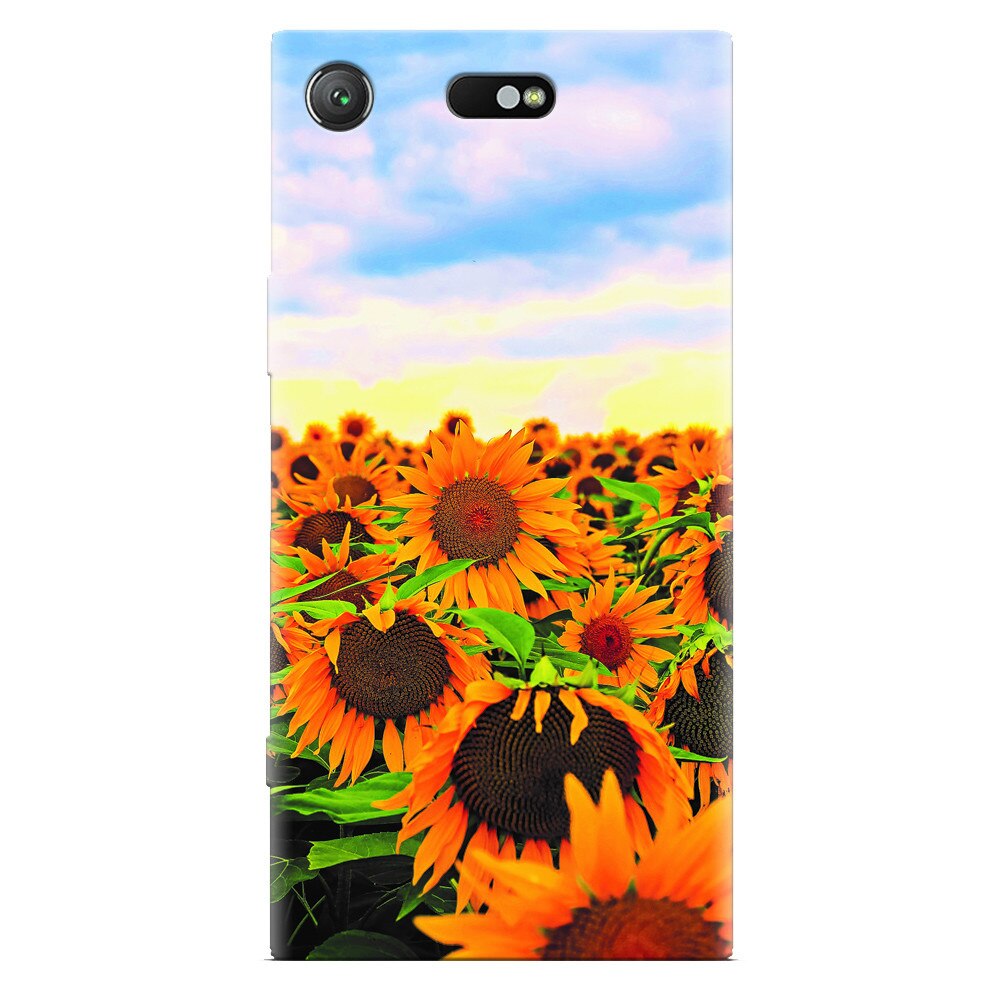 Husa silicon pentru Sony Xperia XZ Compact, Sunflowers