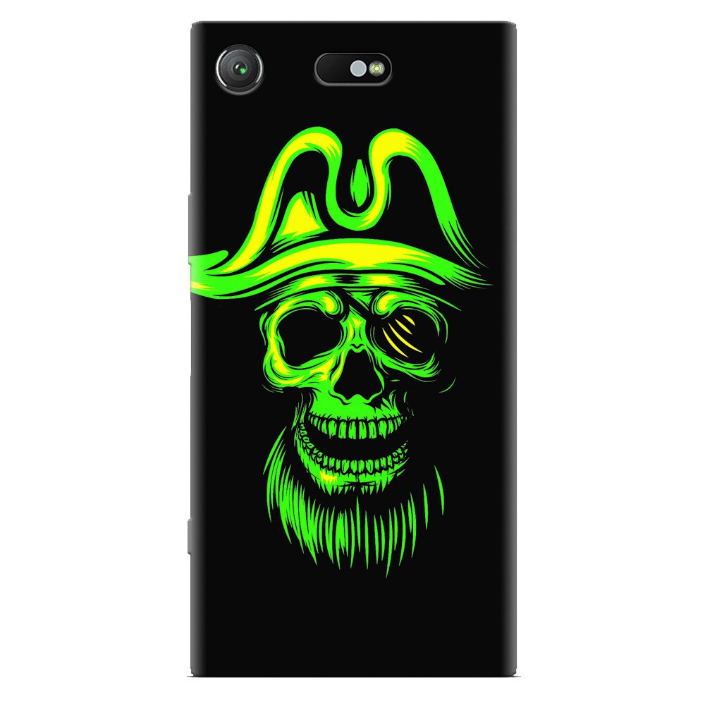 Husa silicon pentru Sony Xperia XZ Compact, Pirate Skull