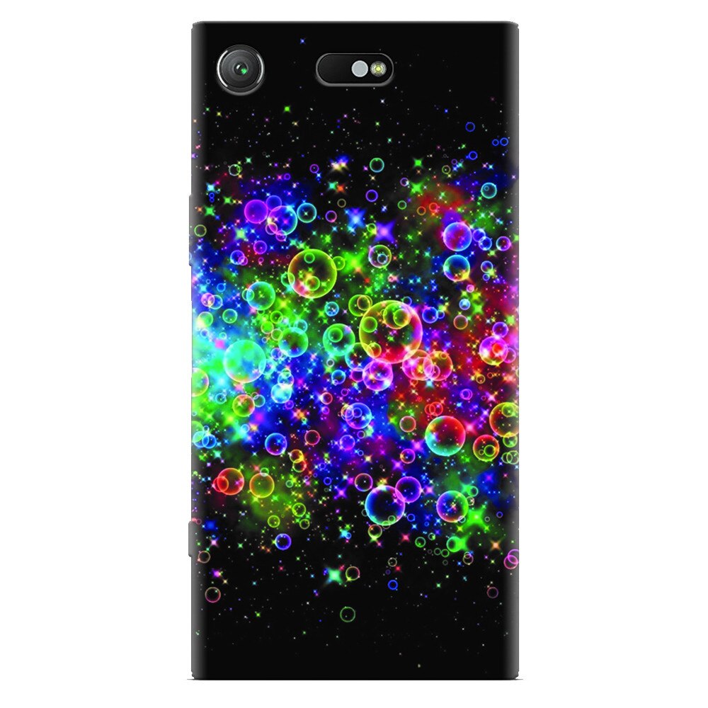 Husa silicon pentru Sony Xperia XZ Compact, Rainbow Colored Soap Bubbles