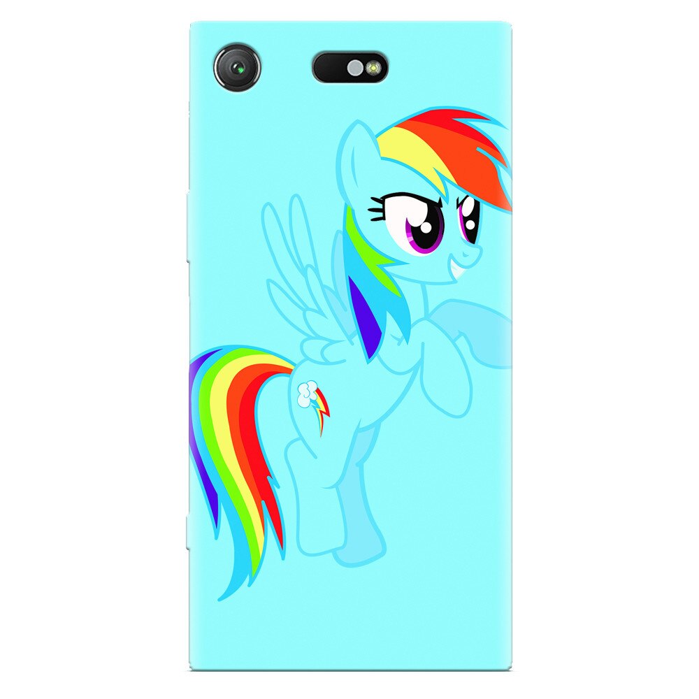 Husa silicon pentru Sony Xperia XZ Compact, Rainbow Dash