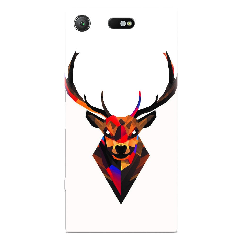 Husa silicon pentru Sony Xperia XZ Compact, Geometric Tibetan Antelope