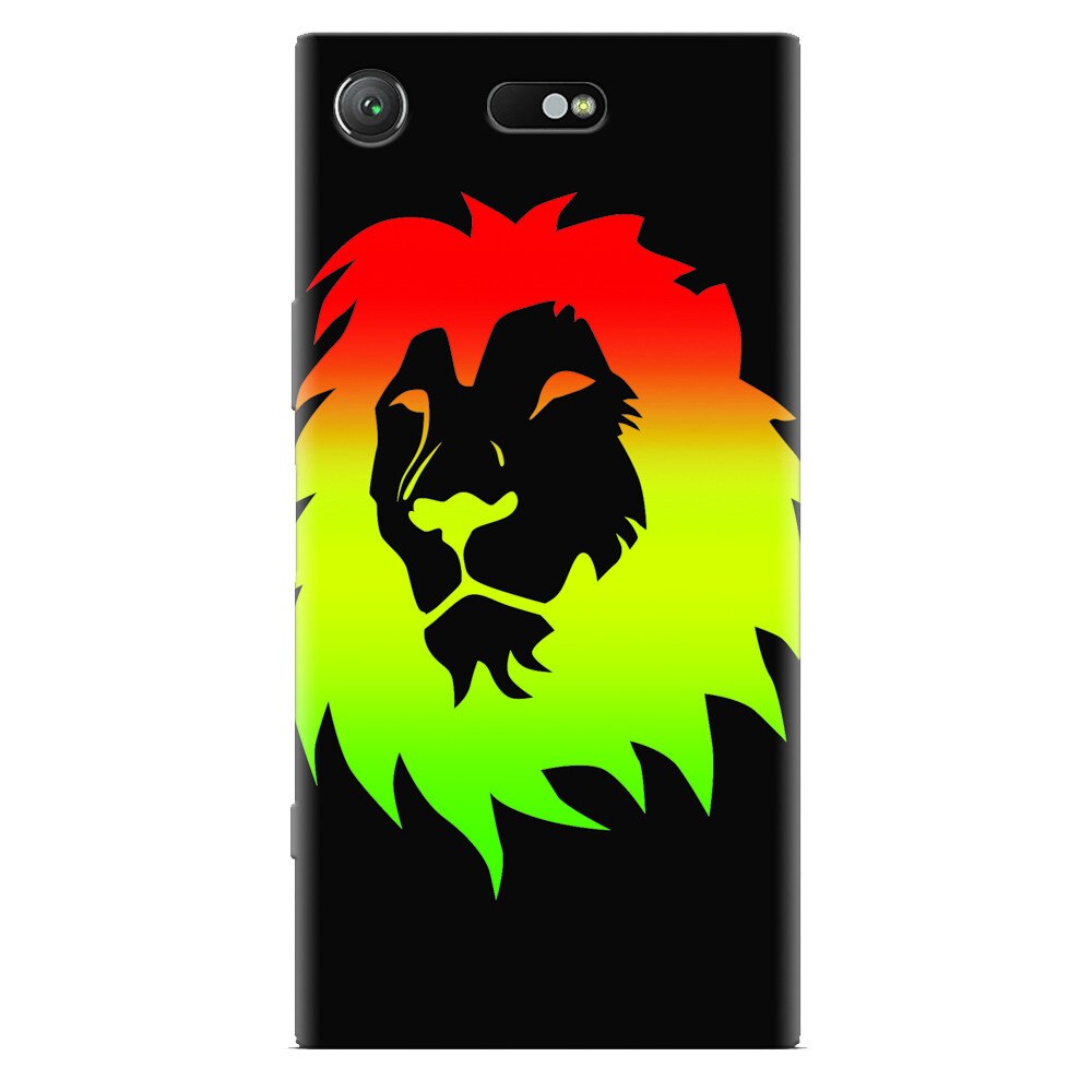 Husa silicon pentru Sony Xperia XZ Compact, Rasta Color Lion