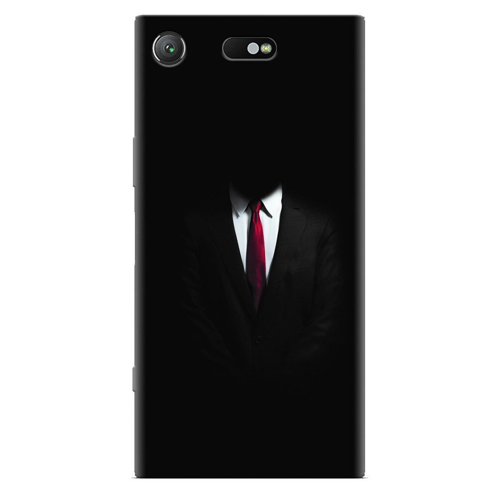 Husa silicon pentru Sony Xperia XZ Compact, Mystery Man In Suit