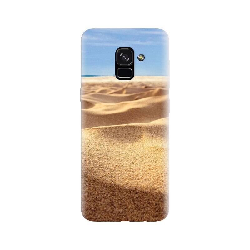 Husa silicon pentru Samsung Galaxy A5 2018, Beach Sand Closeup Holiday