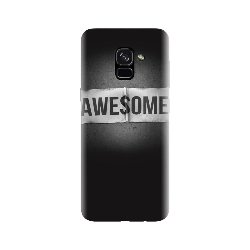 Husa silicon pentru Samsung Galaxy A5 2018, Awesome Label Dark