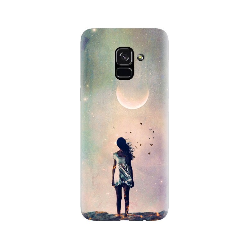 Husa silicon pentru Samsung Galaxy A5 2018, Alone Woman Cgi Hd K